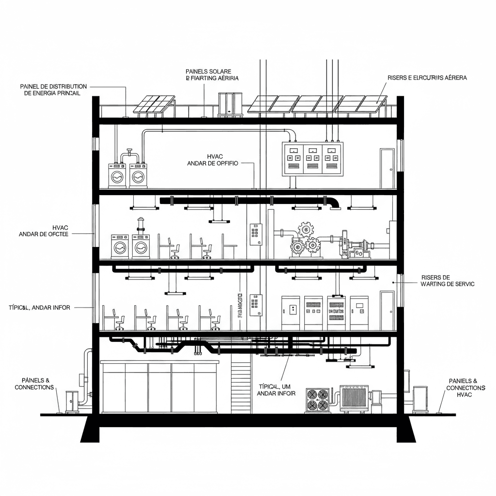Soluções elétricas para edifícios empresariais