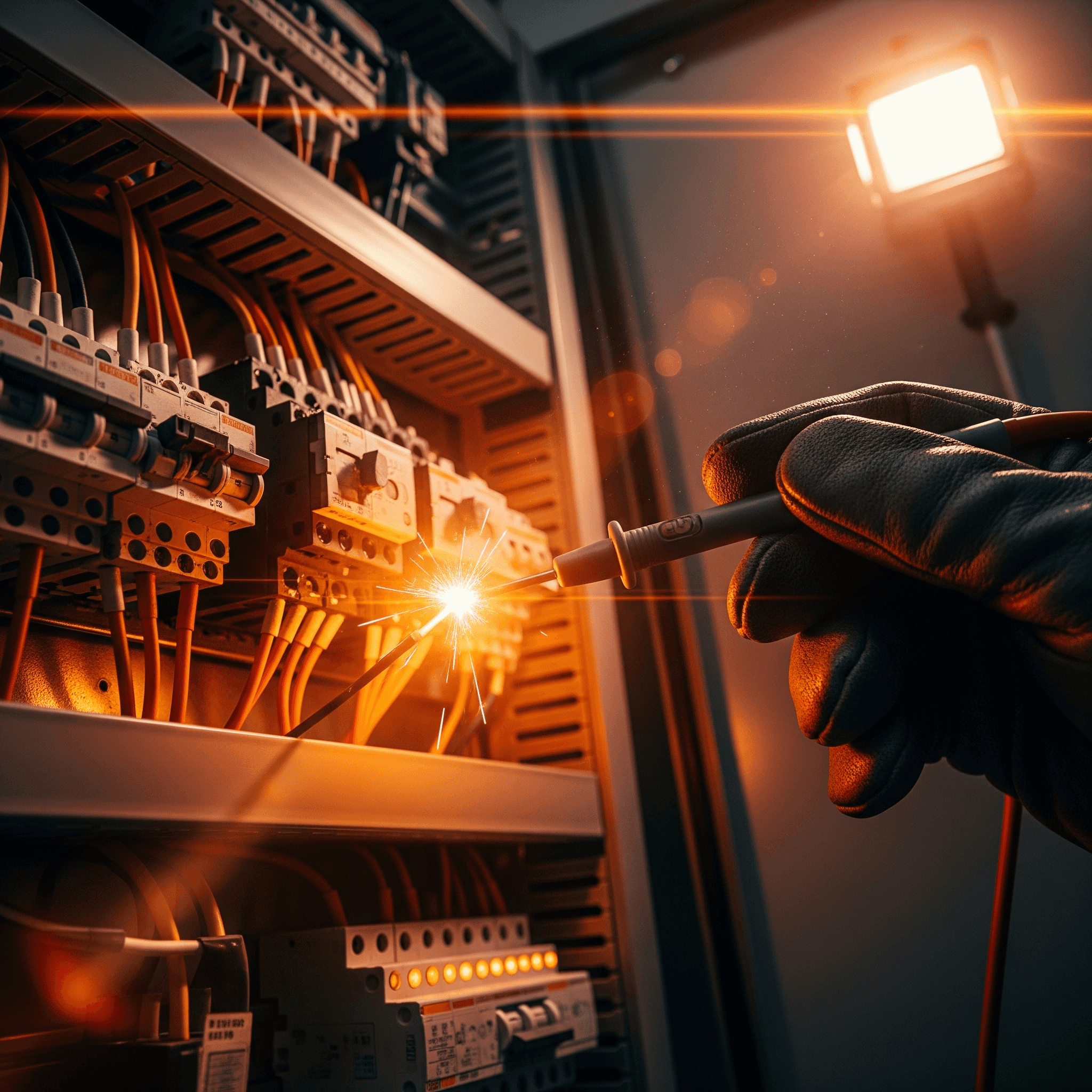 Técnico realizando manutenção preventiva